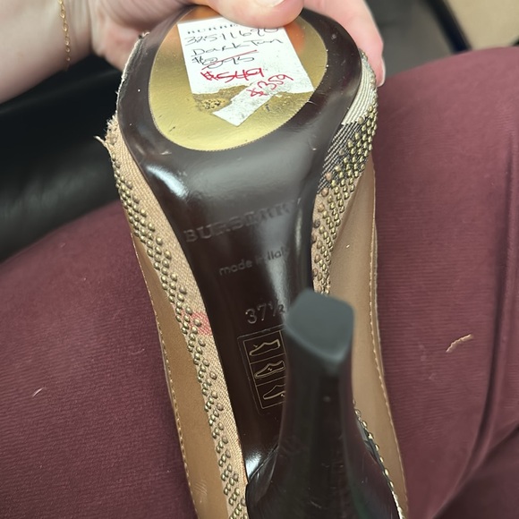 Burberry Heels Original Print Dark Brown - Picture 9 of 9